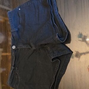 Classic Black Denim Jean Shorts